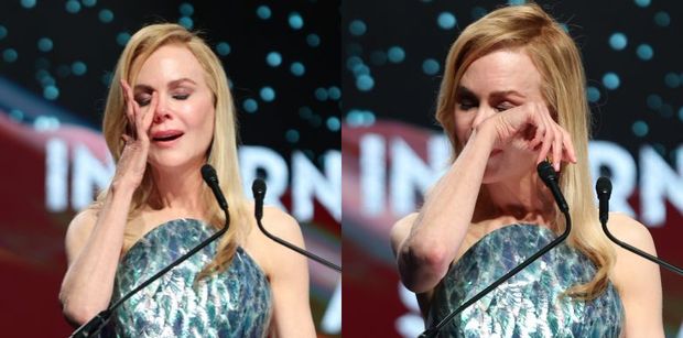 Nicole Kidman zalała się łzami, odbierając nagrodę. Aktorka podziękowała ze sceny zmarłej mamie
