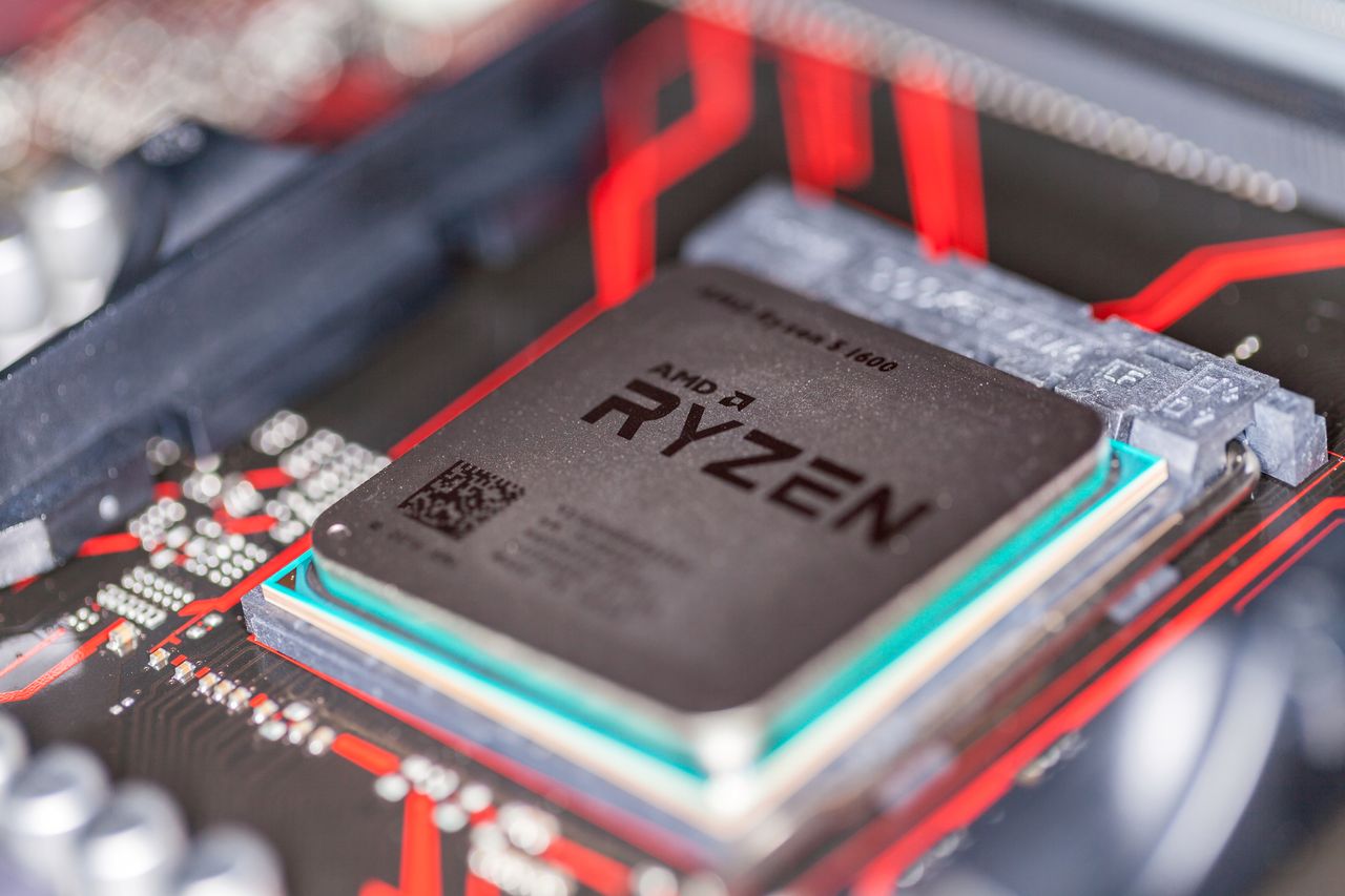 AMD Ryzen na płycie Asus Prime 350 z depositphotos