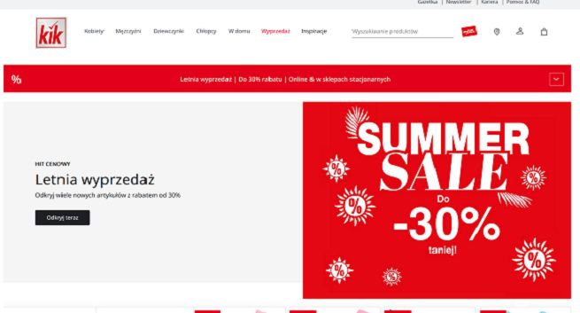 Sieć KIK otworzyła e-sklep w Polsce