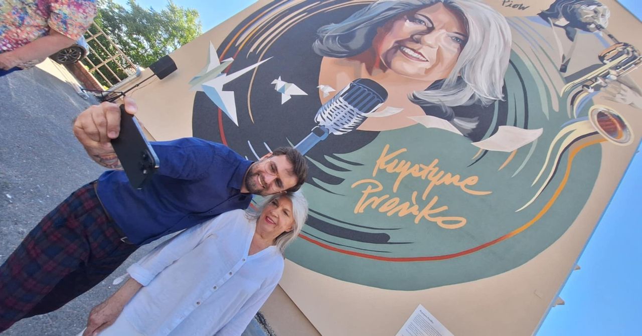 Krystyna Prońko odsłoniła swój mural w Gorzowie w "urodziny" miasta