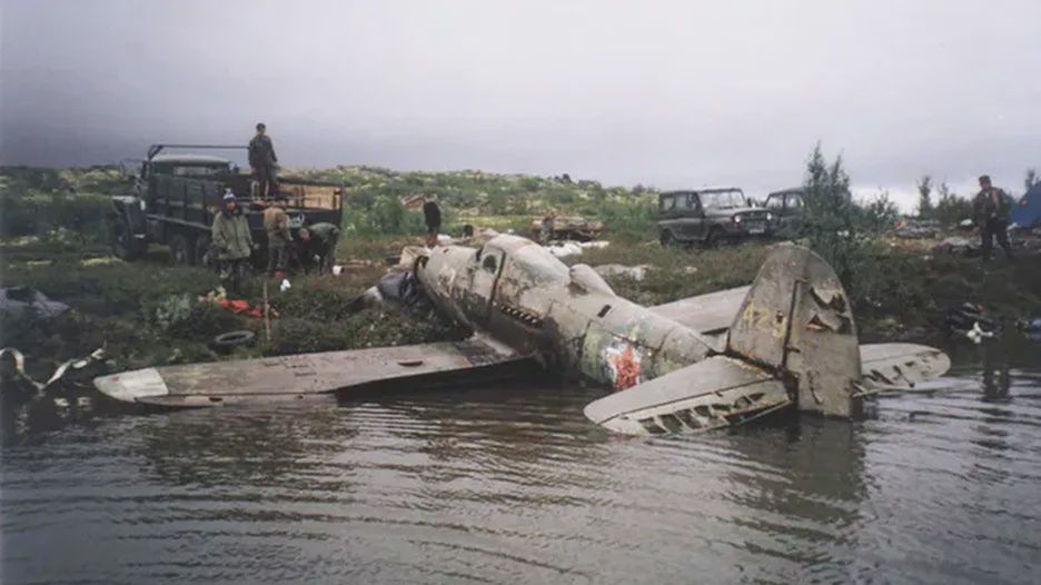 Samolot Bell P-39 Airacobra wydobyty w 2004 r. z jeziora w Rosji