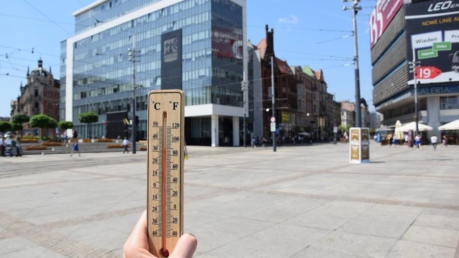 Katowicki rynek podczas upałów jest niczym patelnia