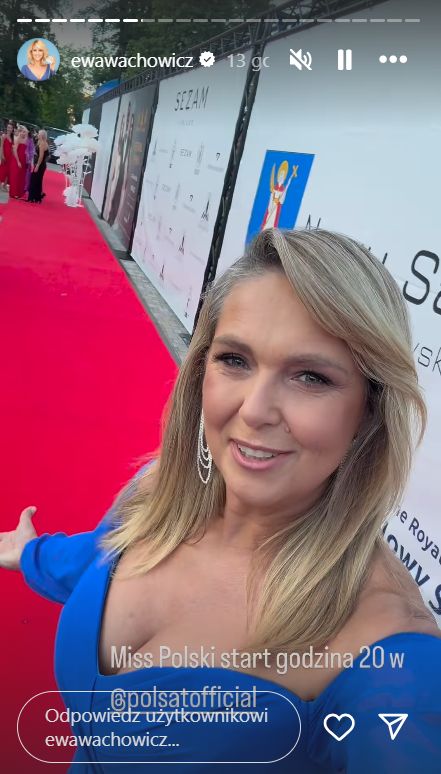 Ewa Wachowicz w efektowej sukni na gali Miss Polski 2025