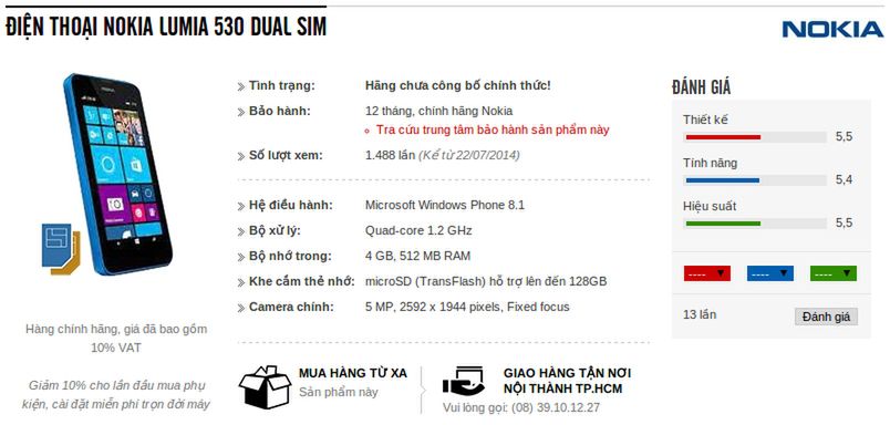Nokia Lumia 530 przyłapana w Wietnamie. Wycieka pełna specyfikacja 2