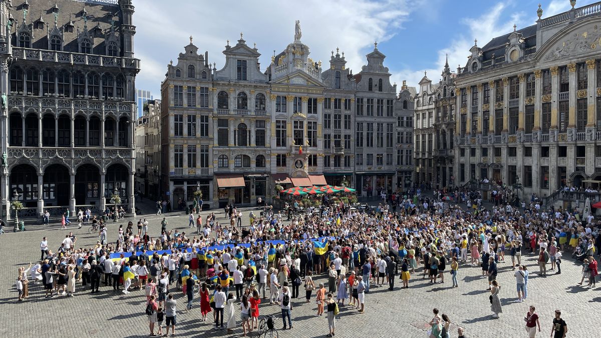 Na zdjęciu rynek w Brukseli