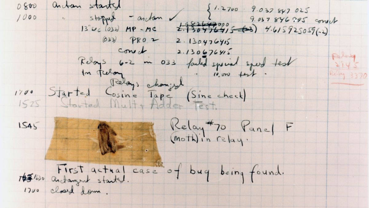 Ćma usunięta z komputera Mark II