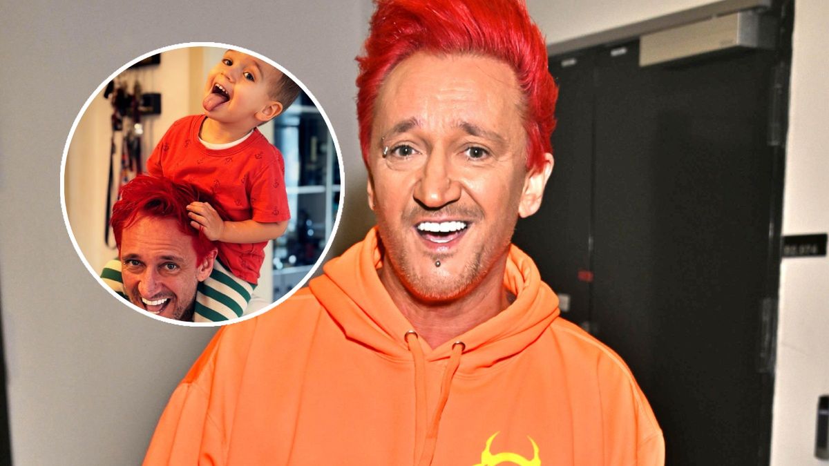 Michał Wiśniewski z najmłodszym synem Noelem