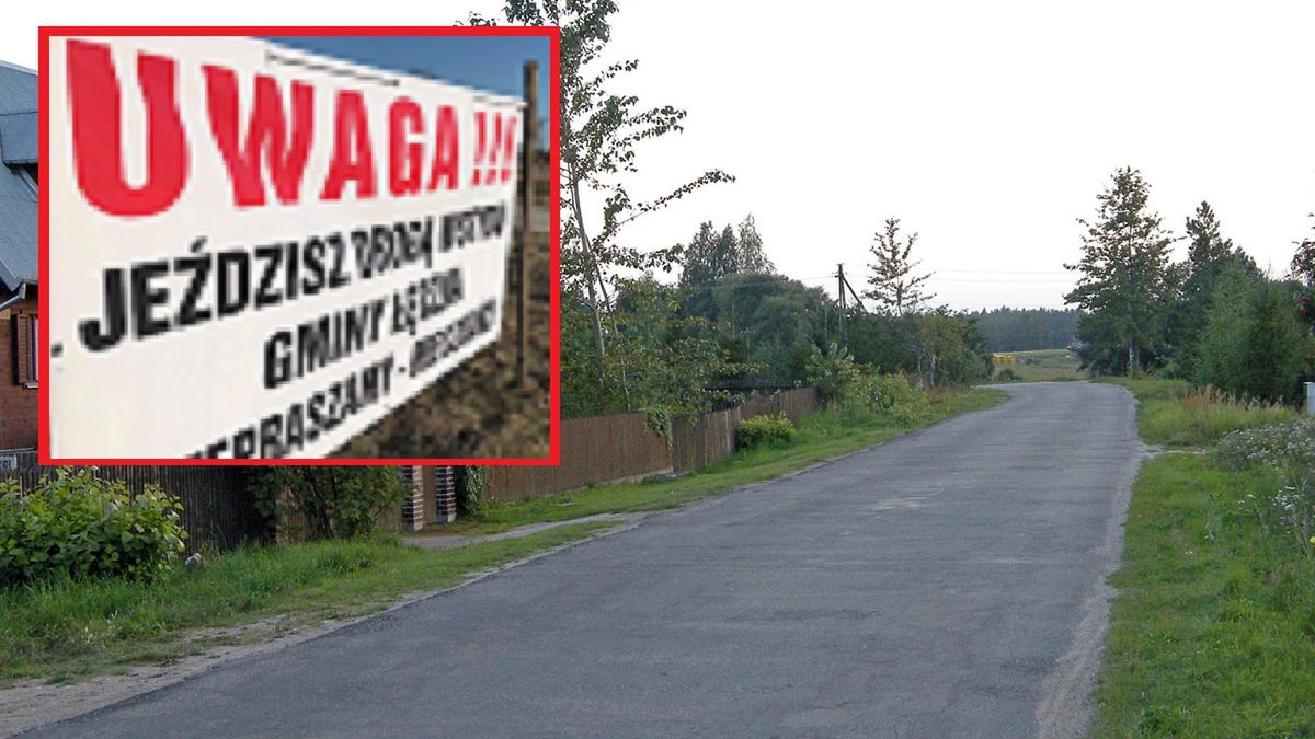 Sołtys nie wytrzymał. Taki baner postawił przy drodze