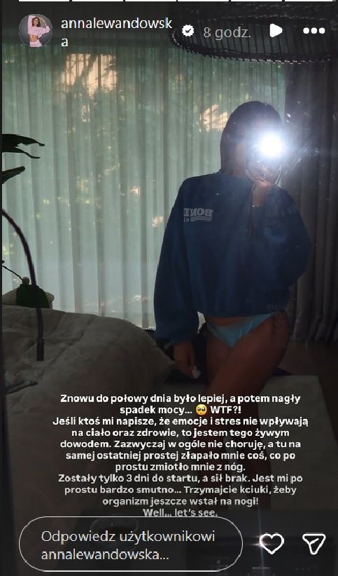 Anna Lewandowska źle się czuje 