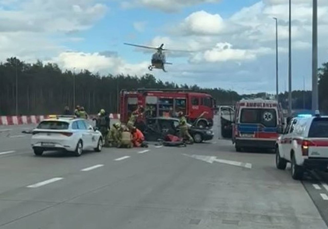 Pościg na autostradzie A2. Doszło do wypadku