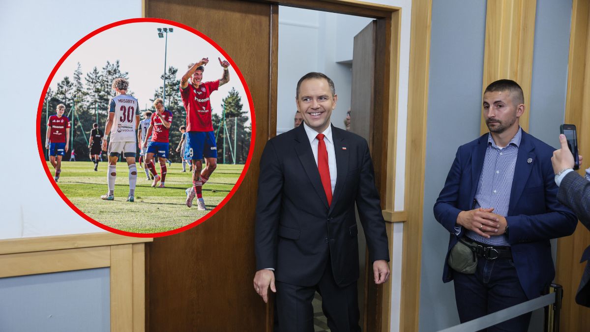 Karol Nawrocki pojawił się na sparingu Rakowa Częstochowa