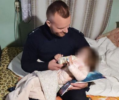 Policjanci nakarmili dwulatkę. Rodzice byli kompletnie pijani