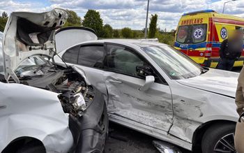 Wypadek w Gorzowie Wielkopolskim. Zderzenie BMW, fiata i mercedesa