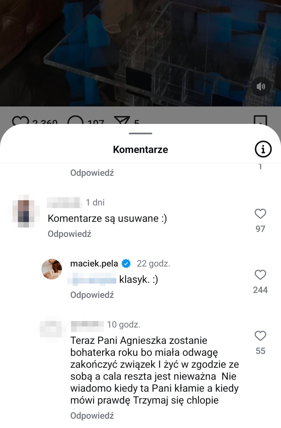 Cicha wymiana zdań Kaczorowskiej i Peli