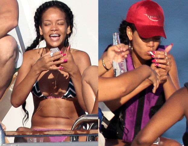 Rihanna w bikini na jachcie (ZDJĘCIA)