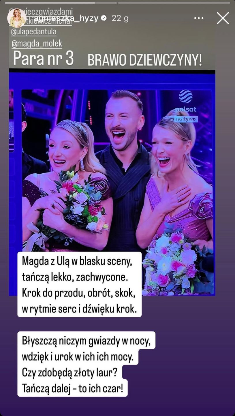 Agnieszka Hyży napisała wiersz o Magdzie Mołek