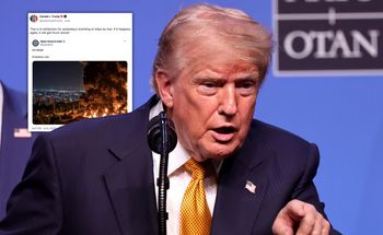 Trump publikuje nagrania ataków na Iran i się odgraża. Wpadka ze zdjęciem