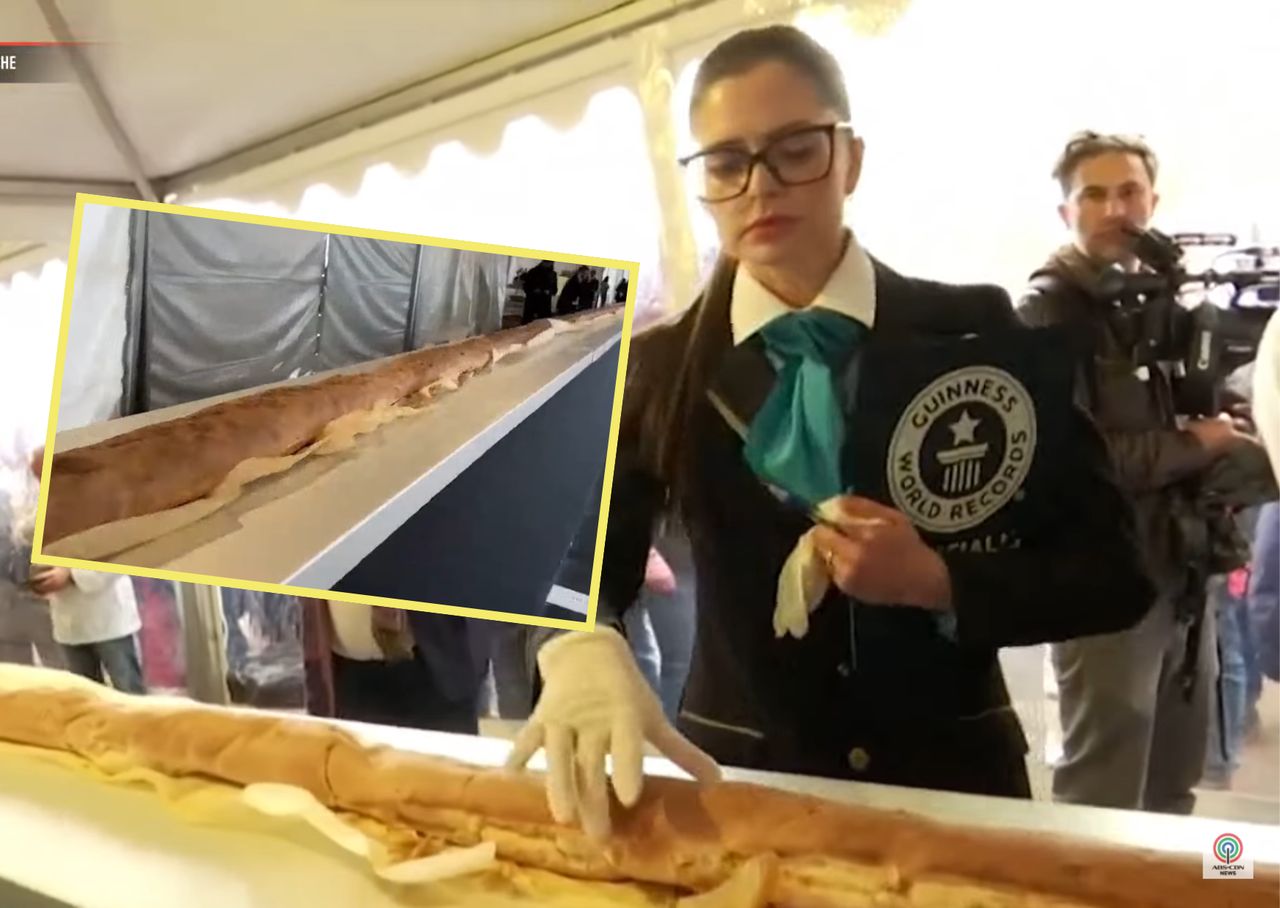 French bakers rise to the occasion, baking a record-breaking 140m baguette