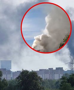 Pożar hali magazynowej. Kłęby dymu nad Siemianowicami Śląskimi
