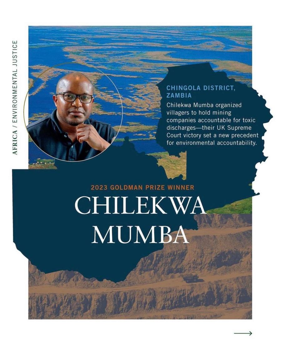 Chilekwa Mumba, zwycięzca "Zielonego Nobla"