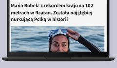 Z TVP Sport usunięto tekst o rekordzistce w nurkowaniu. "Po ponownej ocenie merytorycznej"