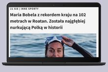 Początek tekstu usuniętego z portalu TVP Sport, fot. mockupbro