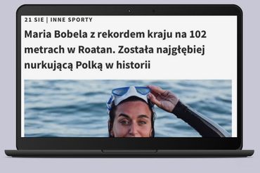 Początek tekstu usuniętego z portalu TVP Sport, fot. mockupbro