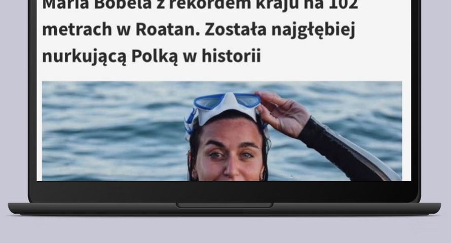 Z TVP Sport usunięto tekst o rekordzistce w nurkowaniu. "Po ponownej ocenie merytorycznej"