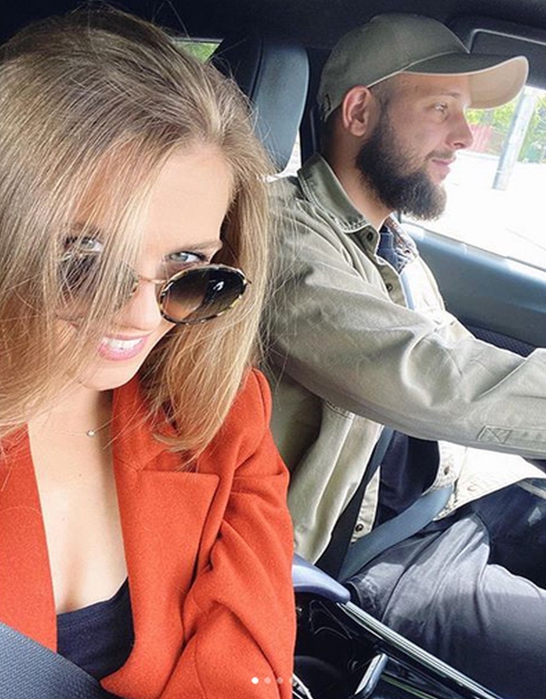Agnieszka Kaczorowska z mężem