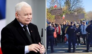 "Precz z Kaczorem". Kaczyński ostro powitany w Bielsku-Białej