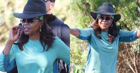Coraz szczuplejsza Oprah Winfrey nie daje za wygraną i forsuje się na joggingu (ZDJĘCIA)