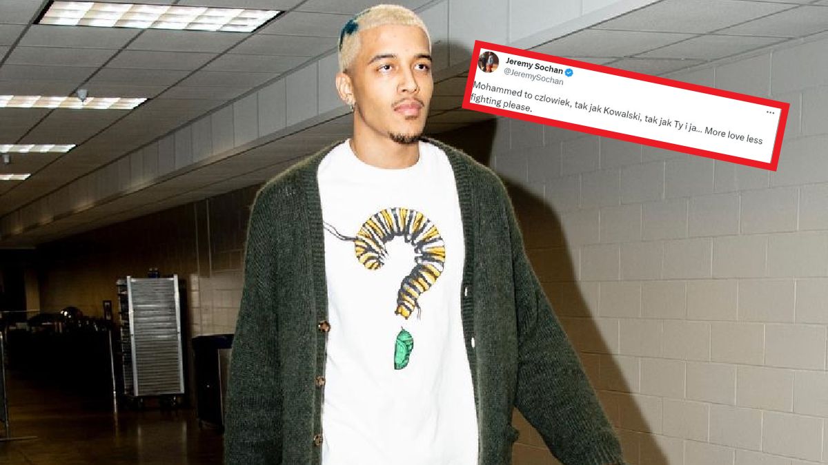 Jeremy Sochan skomentował zdjęcie z polskiego marszu