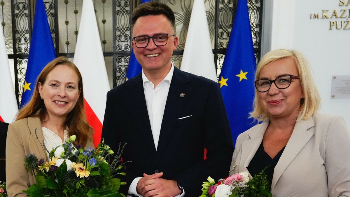 Na zdjęciu Katarzyna Pełczyńska-Nałęcz, Szymon Hołownia i Paulina Hennig-Kloska