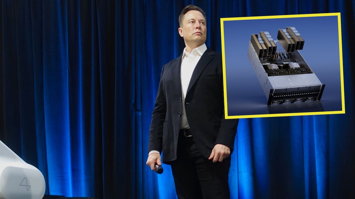 Elon Musk i karty Nvidia H100