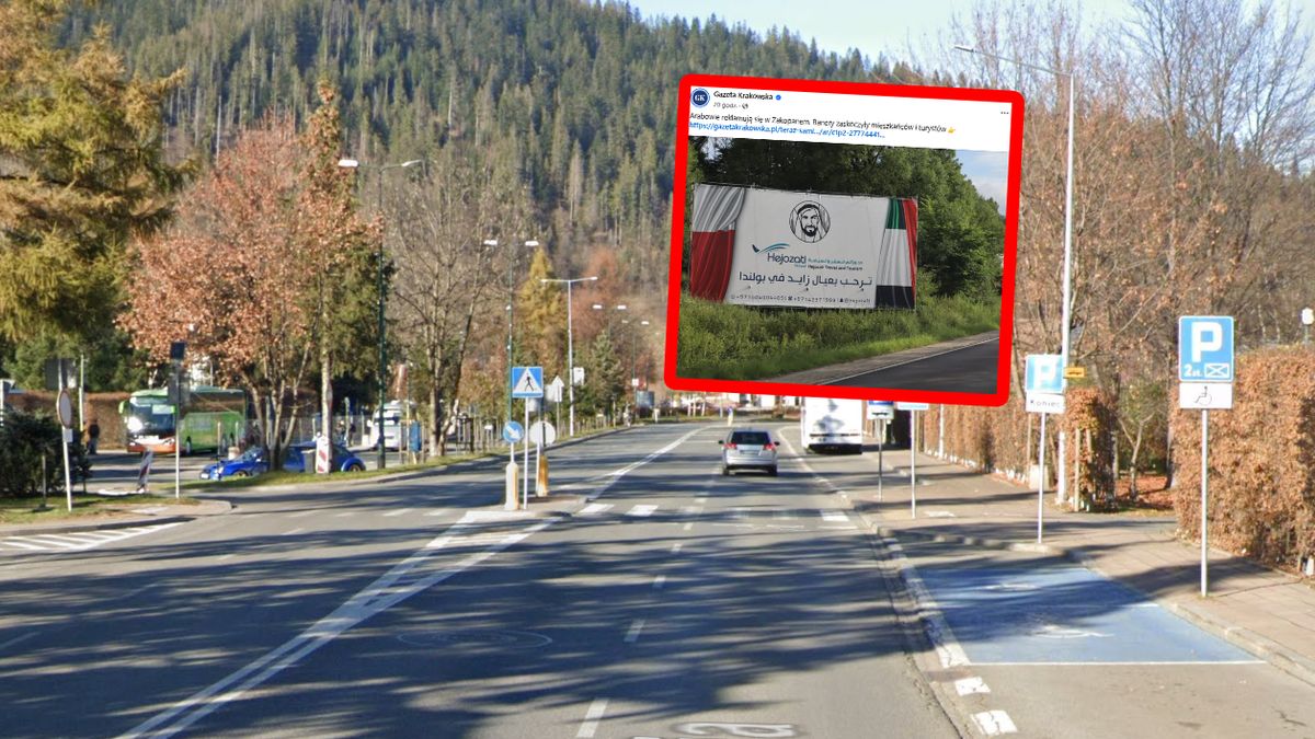 Arabowie reklamują się w Zakopanem.