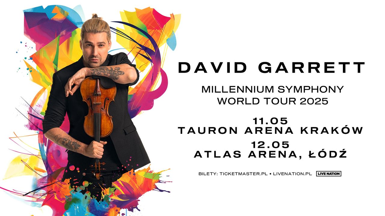 David Garrett na koncertach w Polsce. Odwiedzi aż dwa polskie miasta