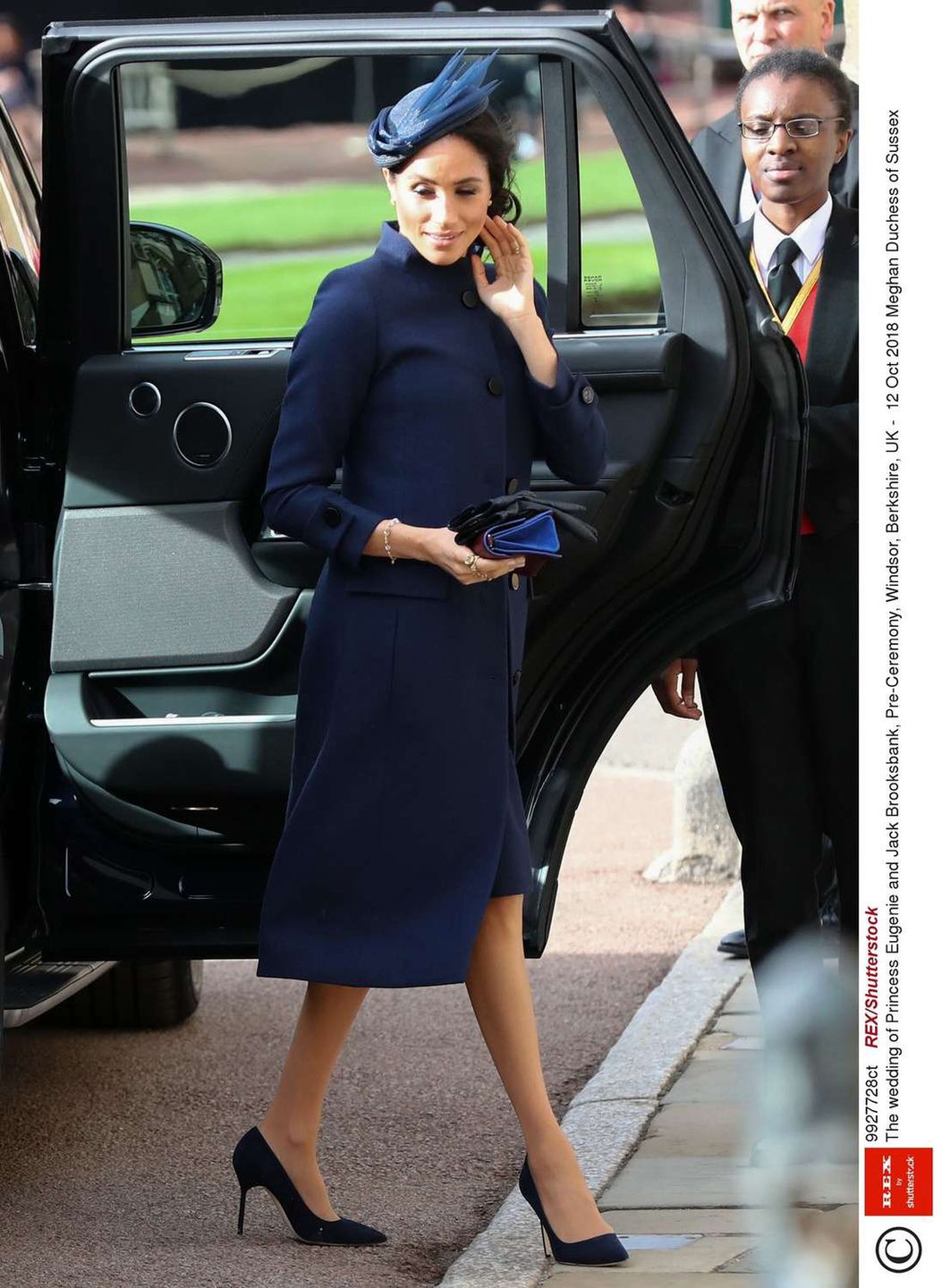Kreacja Meghan Markle – ślub księżniczki Eugenii z Jackiem Brooksbankiem