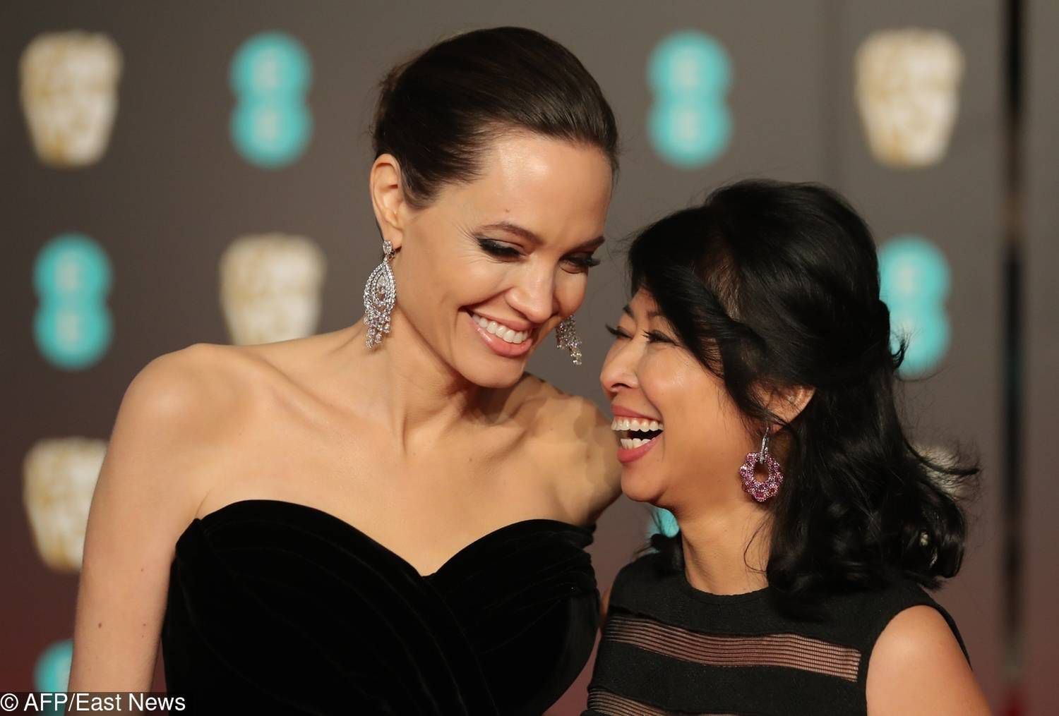 Angelina Jolie na na czerwonym dywanie w Royal Albert Hall w Londynie BAFTA