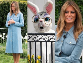 Melania i Donald Trump spędzają Wielkanoc w towarzystwie przerażających króliczków