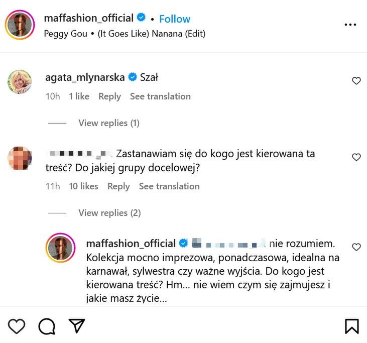 Maffashion odpowiedziała na nietypowe pytanie internautki