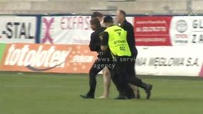 Golas przerwał mecz Górnika z Lechem, interweniowała policja
