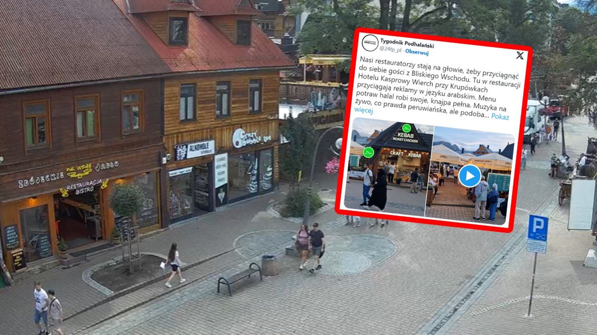 Zakopane. Na Krupówkach pojawiły się reklamy po arabsku