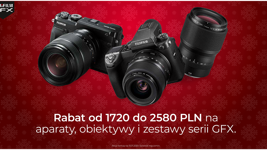 Rabat na średnioformatowe bezlusterkowce Fujifilm GFX 50R i GFX 50S oraz obiektywy GF 1