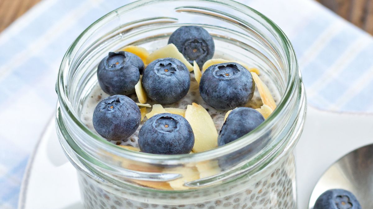 Pudding chia z borówkami
