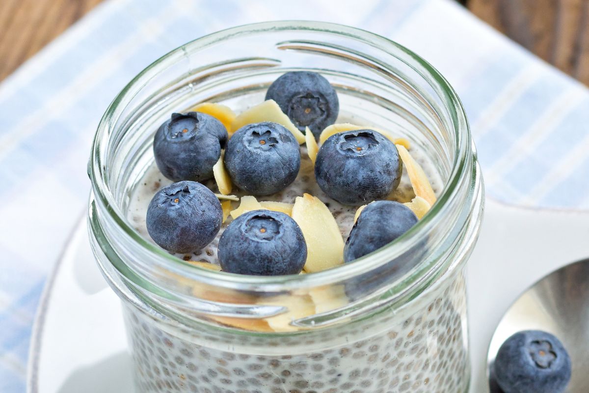 Pudding chia z borówkami