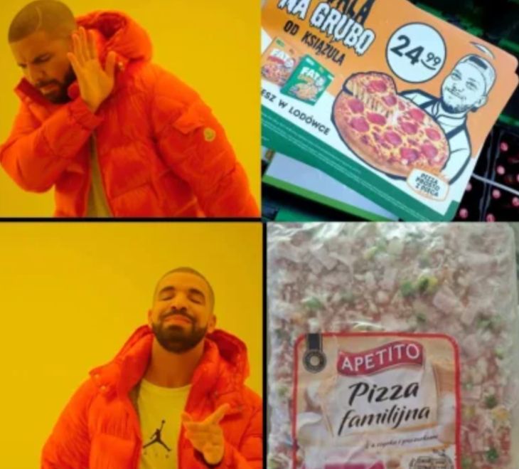 Internauci śmieją się z pizzy Książula