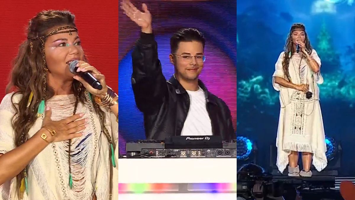 Edyta Górniak na scenie z synem