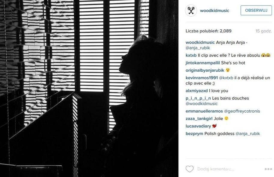 Anja Rubik w obiektywie Woodkid (fot. Instagram)