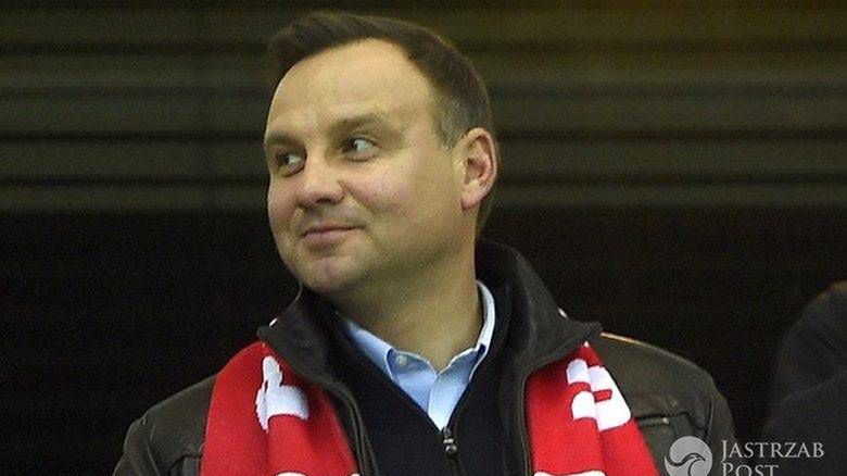 Andrzej Duda na meczu Polska-Irlandia Północna na EURO 2016