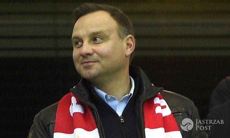 Andrzej Duda na meczu Polska-Irlandia Północna na EURO 2016